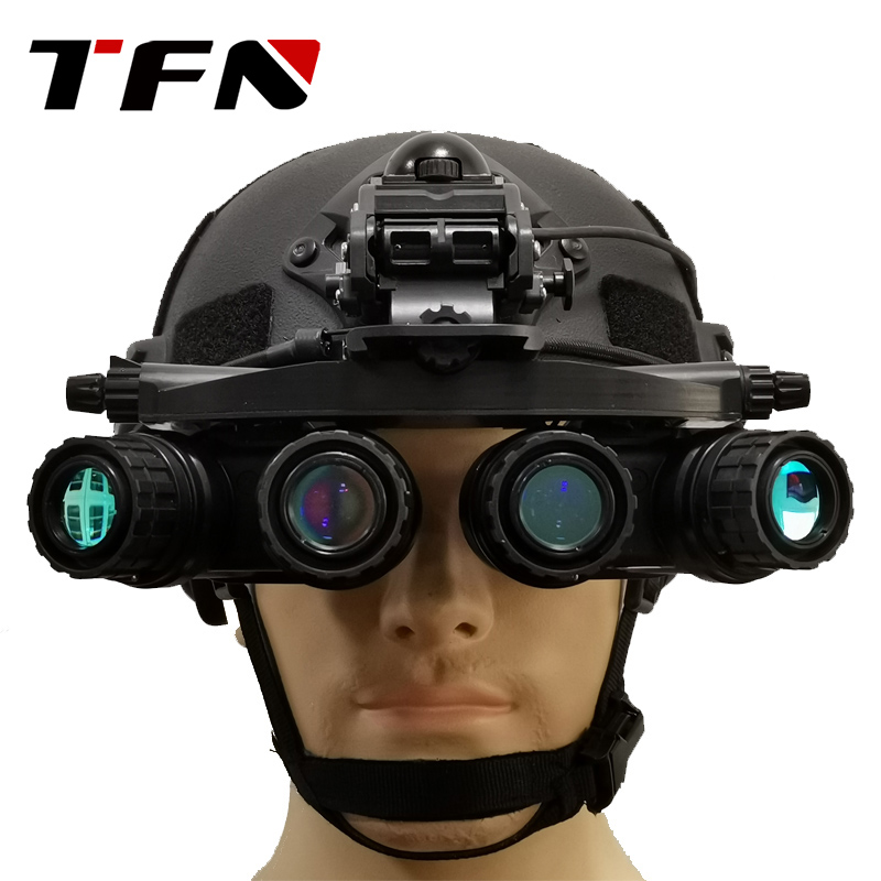 TFN  TD401 大视场头盔四目夜视仪  无需转头微光夜视系统 四目四管